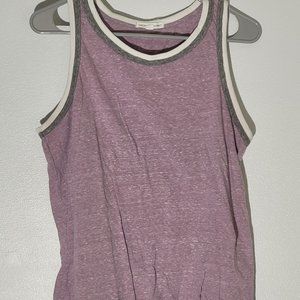 THREADS 4 THOUGHT Chiniel Contrast Trim Knit Top  XL  Light Purple